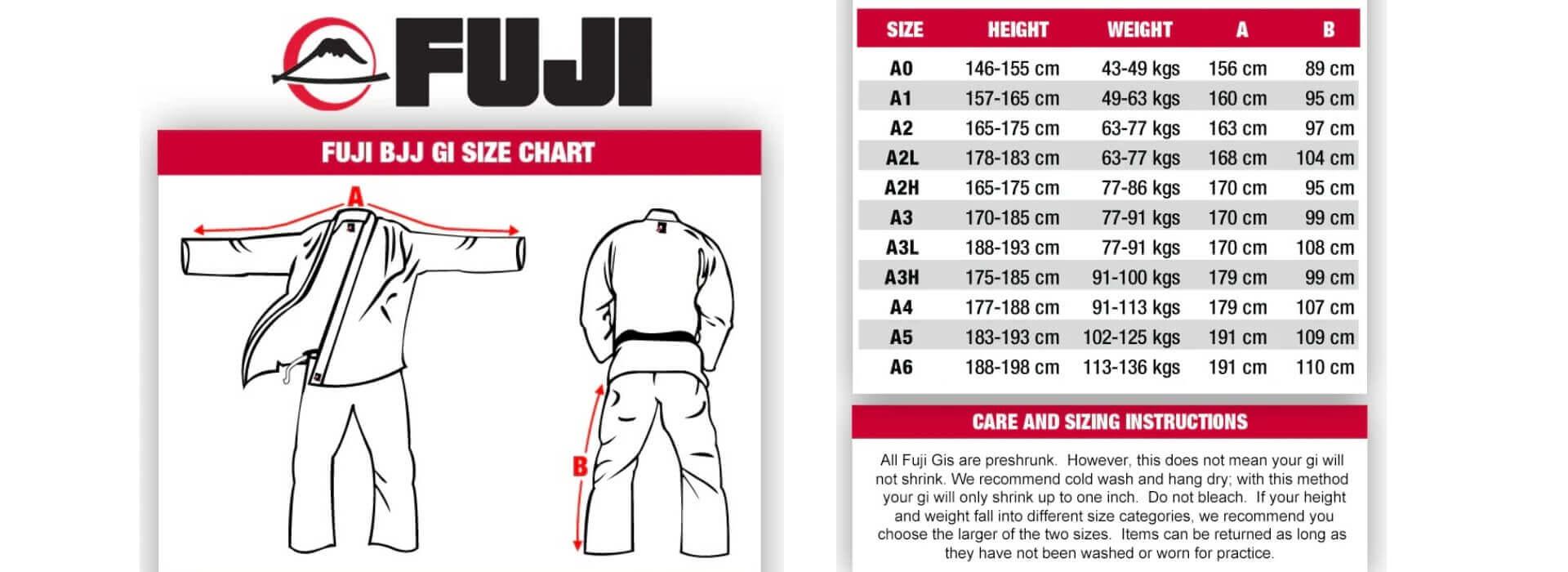 Fuji Baseline BJJ Gí Size