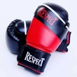Boxkesztyű - Piros-Fekete - Műbőr - Respect