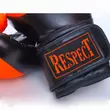 Respect boxkesztyű - Fekete-Narancs - Műbőr